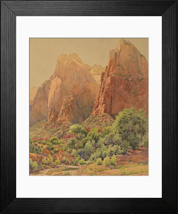 Framed Print : The Patriarchs, Zion National Park, 1924. Creator: Gunnar Widforss Framed Print : The Patriarchs, Zion National Park, 1924. Creator: Gunnar Widforss