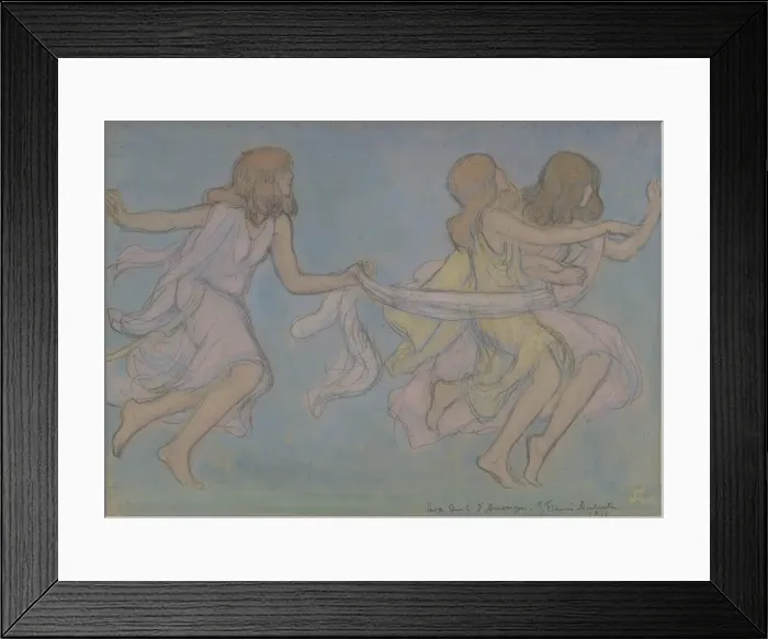 Framed Print : Children at Play, 1915. Creator: Jean Francis Auburtin Framed Print : Children at Play, 1915. Creator: Jean Francis Auburtin