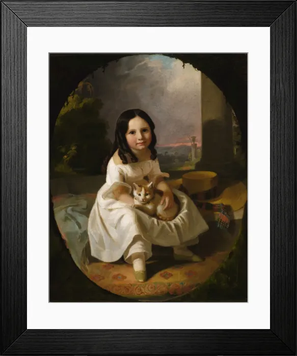Framed Print : Mary Elizabeth Francis, the Artists Daughter, ca. 1840. Creator: John F. Francis Framed Print : Mary Elizabeth Francis, the Artists Daughter, ca. 1840. Creator: John F. Francis
