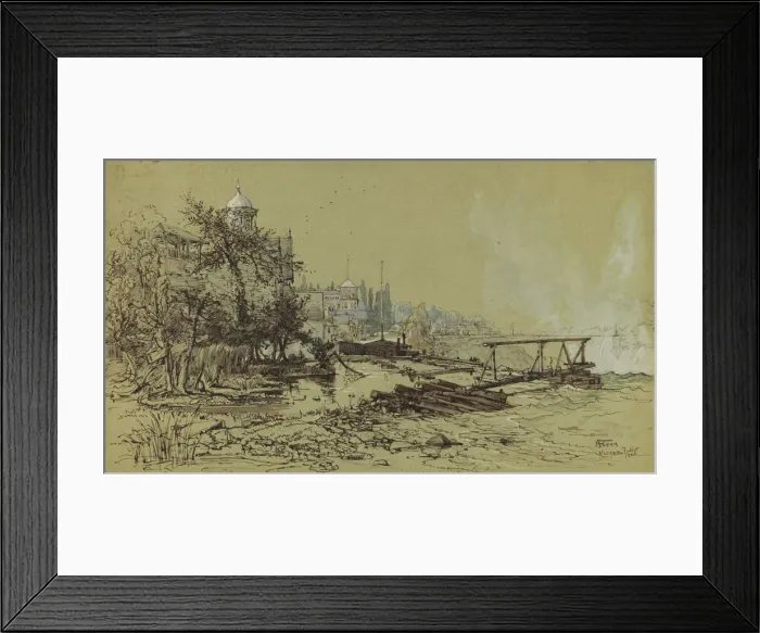 Framed Print : Niagara Falls, 1862. Creator: Harry Fenn Framed Print : Niagara Falls, 1862. Creator: Harry Fenn