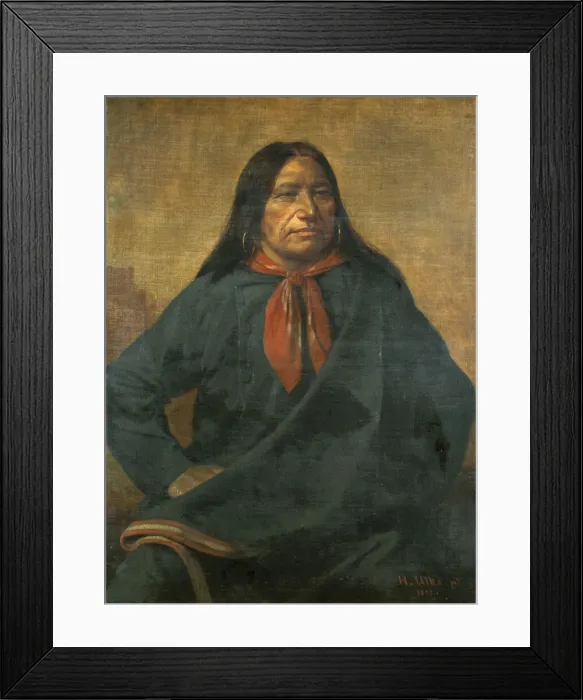 Framed Print : Spotted Tail, 1877. Creator: Henry Ulke