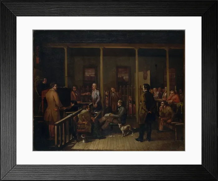 Framed Print : Missouri Courtroom, 1852. Creator: William Josiah Brickey Framed Print : Missouri Courtroom, 1852. Creator: William Josiah Brickey