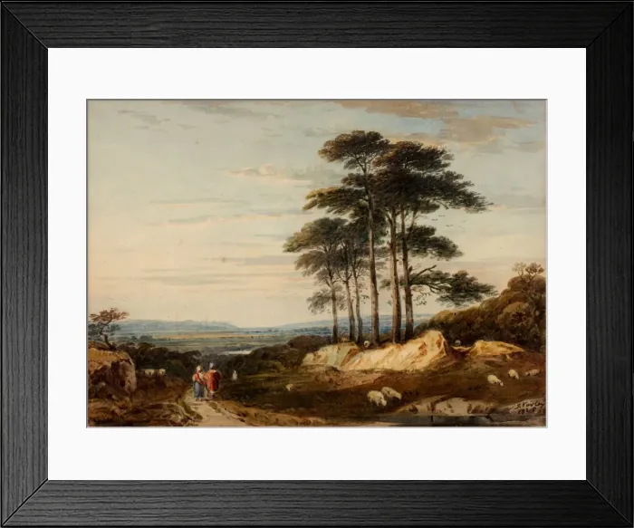 Framed Print : Landscape, 1835. Creator: John Varley I Framed Print : Landscape, 1835. Creator: John Varley I