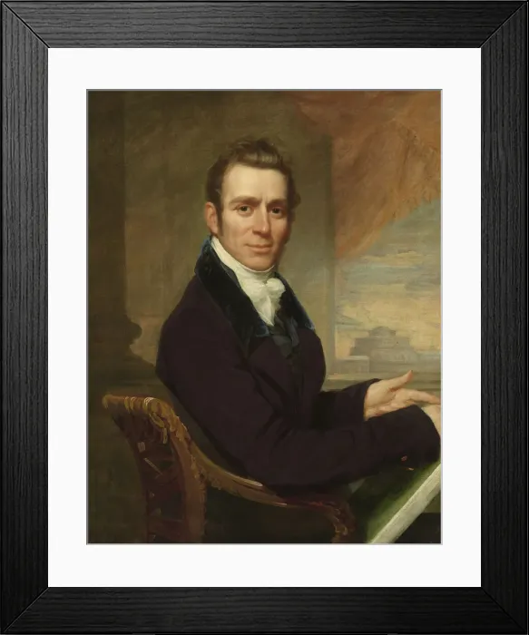 Framed Print : Joseph Delaplaine, January 1819. Creator: John Wesley Jarvis Framed Print : Joseph Delaplaine, January 1819. Creator: John Wesley Jarvis