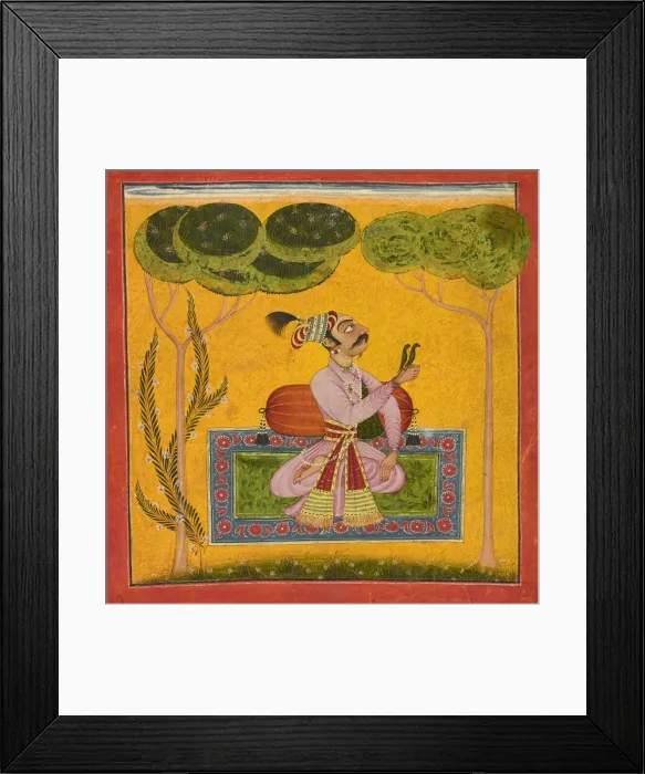 Framed Print : Raja Mandhata as a musical mode, ca. 1690. Creator: Unknown Framed Print : Raja Mandhata as a musical mode, ca. 1690. Creator: Unknown