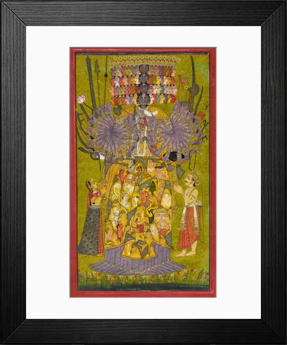 Framed Print : Krishna Vishvarupa, ca. 1740. Creator: Unknown