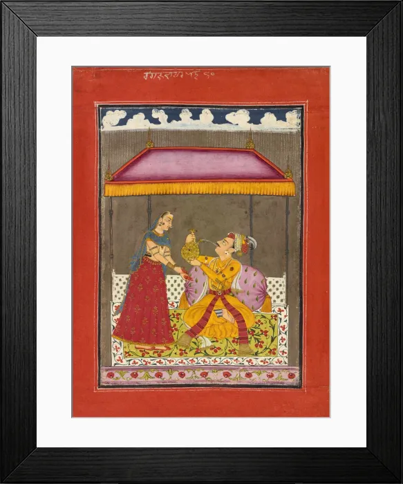 Framed Print : Jalandhara Ragaputra, from a Ragamala series, ca. 1740-1750. Creator: Unknown Framed Print : Jalandhara Ragaputra, from a Ragamala series, ca. 1740-1750. Creator: Unknown
