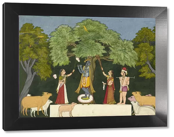 Krishna entertains his companions, ca. 1760-1765. Creator: Unknown