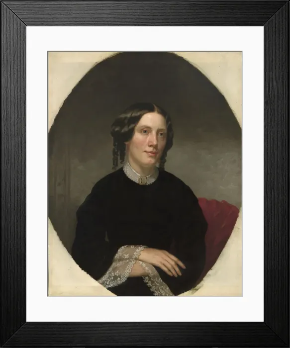 Framed Print : Harriet Beecher Stowe, 1853. Creator: Alanson Fisher Framed Print : Harriet Beecher Stowe, 1853. Creator: Alanson Fisher