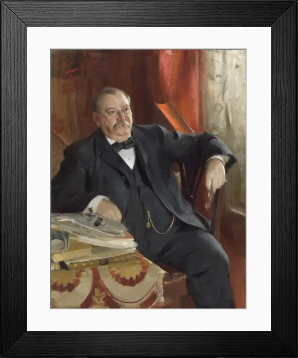 Framed Print : Grover Cleveland, 1899. Creator: Anders Leonard Zorn Framed Print : Grover Cleveland, 1899. Creator: Anders Leonard Zorn
