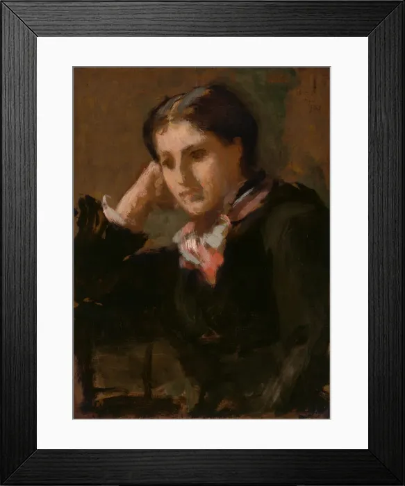 Framed Print : Charlotte Perkins Stetson Gilman, before 1880. Creator: Ellen Day Hale Framed Print : Charlotte Perkins Stetson Gilman, before 1880. Creator: Ellen Day Hale