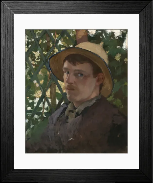 Framed Print : Self-Portrait at Montigny, 1876. Creator: Will H. Low Framed Print : Self-Portrait at Montigny, 1876. Creator: Will H. Low