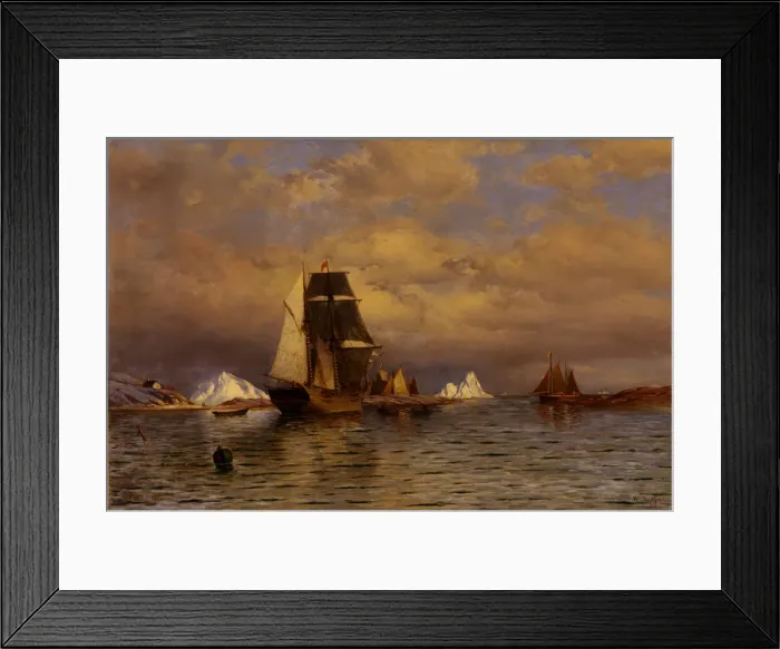 Framed Print : Looking out of Battle Harbor, 1877. Creator: William Bradford Framed Print : Looking out of Battle Harbor, 1877. Creator: William Bradford