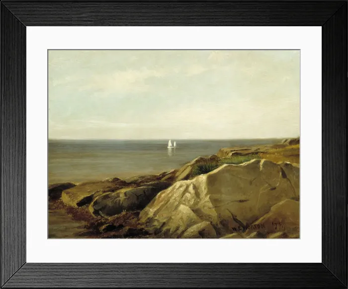 Framed Print : Maine Coast, 1875. Creator: William E. Norton Framed Print : Maine Coast, 1875. Creator: William E. Norton