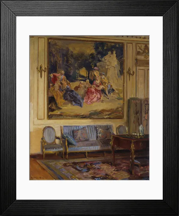 Framed Print : Boudoir, Chateau de Chaalis, 1914. Creator: Walter Gay Framed Print : Boudoir, Chateau de Chaalis, 1914. Creator: Walter Gay