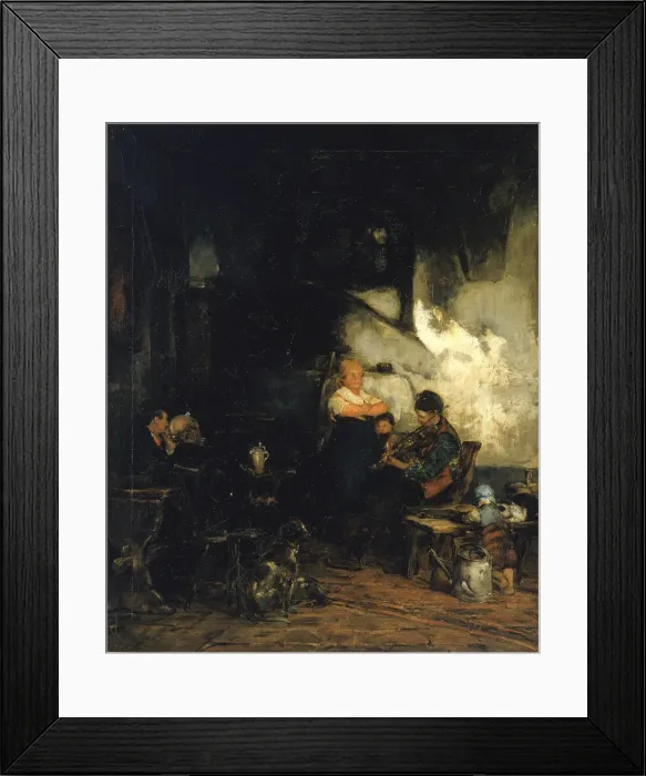 Framed Print : The Inn, Germany, ca. 1873. Creator: Walter Shirlaw Framed Print : The Inn, Germany, ca. 1873. Creator: Walter Shirlaw
