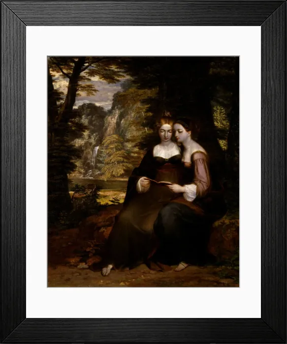 Framed Print : Hermia and Helena, before 1818. Creator: Washington Allston Framed Print : Hermia and Helena, before 1818. Creator: Washington Allston