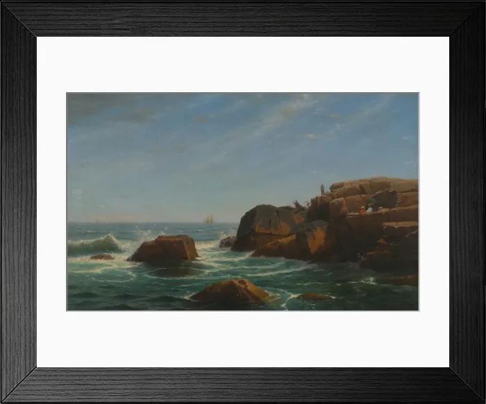 Framed Print : Castle Rock, Nahant, 1865. Creator: William Stanley Haseltine Framed Print : Castle Rock, Nahant, 1865. Creator: William Stanley Haseltine