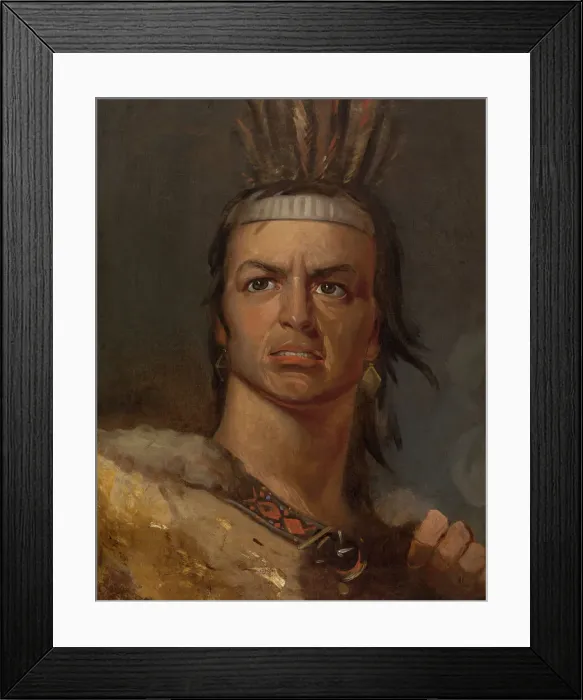 Framed Print : Edwin Forrest in the Role of Metamora, c. 1832. Creator: Frederick Styles Agate Framed Print : Edwin Forrest in the Role of Metamora, c. 1832. Creator: Frederick Styles Agate