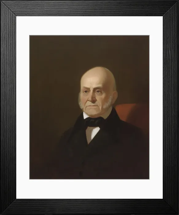 Framed Print : John Quincy Adams, c. 1850, from an 1844 original. Creator: George Caleb Bingham Framed Print : John Quincy Adams, c. 1850, from an 1844 original. Creator: George Caleb Bingham