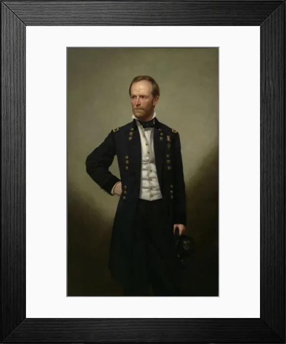 Framed Print : William T. Sherman, 1866. Creator: George Peter Alexander Healy Framed Print : William T. Sherman, 1866. Creator: George Peter Alexander Healy