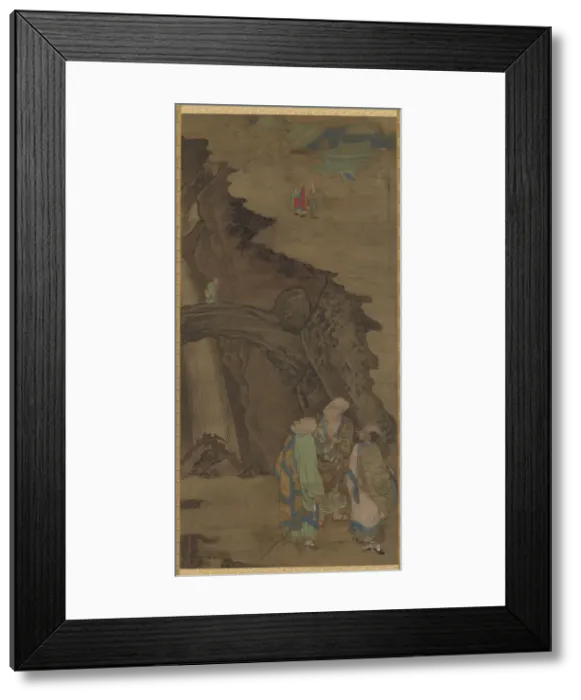 Framed Print : The Rock Bridge at Mount Tiantai, 1178. Creator: Zhou Jichang Framed Print : The Rock Bridge at Mount Tiantai, 1178. Creator: Zhou Jichang