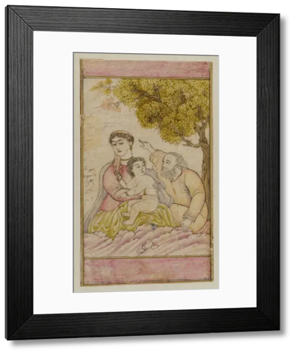 Framed Print : The Holy Family (after a European design), 17th century. Creator: Unknown Framed Print : The Holy Family (after a European design), 17th century. Creator: Unknown