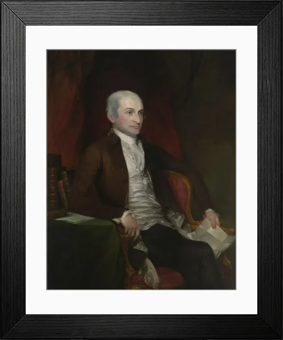 Framed Print : John Jay, Begun 1784; completed by 1818. Creator: Gilbert Stuart Framed Print : John Jay, Begun 1784; completed by 1818. Creator: Gilbert Stuart