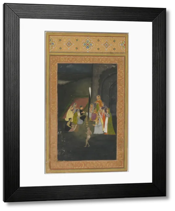 Framed Print : A visit at night to a mullah, 18th century. Creator: Unknown Framed Print : A visit at night to a mullah, 18th century. Creator: Unknown