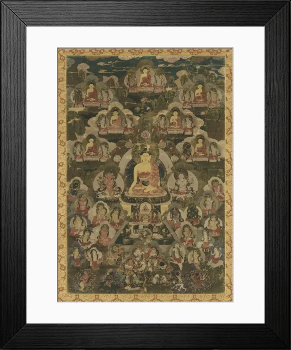 Framed Print : The Eight Medicine Buddhas, 18th century. Creator: Unknown Framed Print : The Eight Medicine Buddhas, 18th century. Creator: Unknown