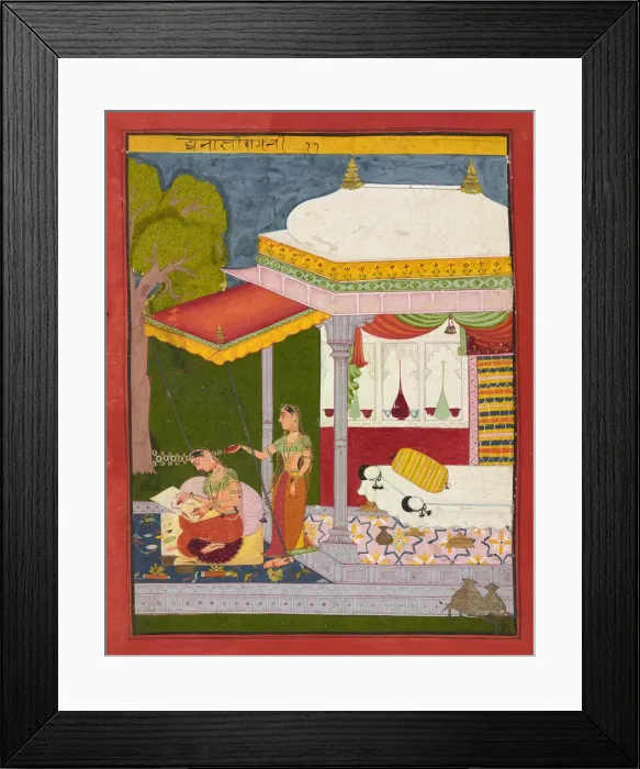 Framed Print : Dhanasri Ragini, ca. 1680. Creator: Unknown Framed Print : Dhanasri Ragini, ca. 1680. Creator: Unknown