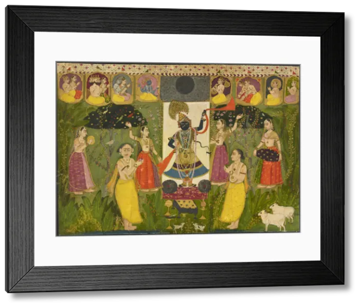 Framed Print : Worship of Shri Nathji, ca. 1700. Creator: Unknown Framed Print : Worship of Shri Nathji, ca. 1700. Creator: Unknown