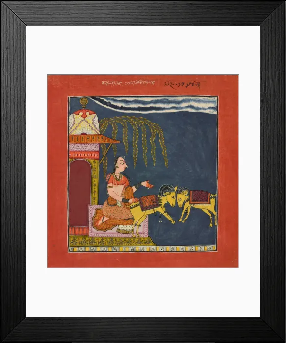 Framed Print : Kaccheli Ragini, from a Ragamala, ca. 1710. Creator: Unknown Framed Print : Kaccheli Ragini, from a Ragamala, ca. 1710. Creator: Unknown