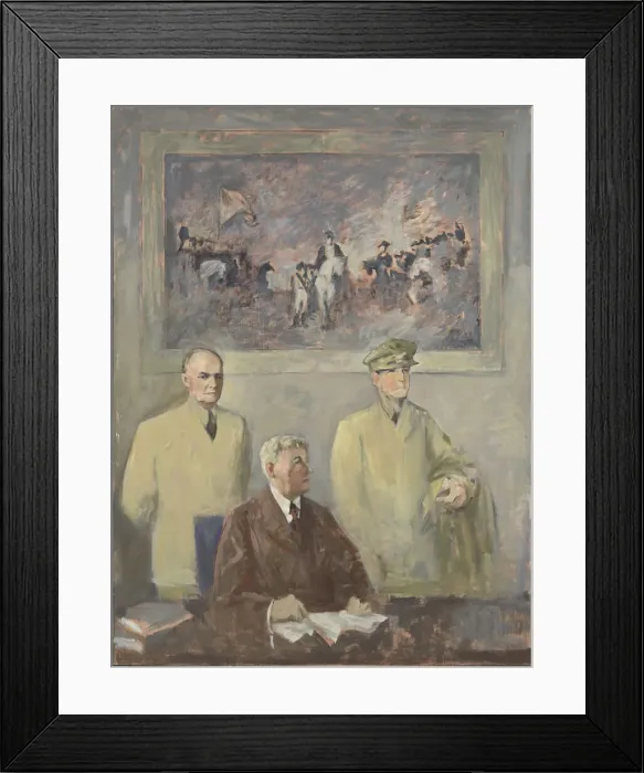 Framed Print : The High Command - Left Panel, 1947-1949. Creator: Augustus Vincent Tack Framed Print : The High Command - Left Panel, 1947-1949. Creator: Augustus Vincent Tack