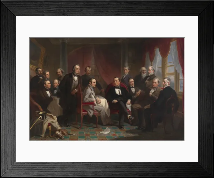 Framed Print : Washington Irving and his Literary Friends at Sunnyside, 1864