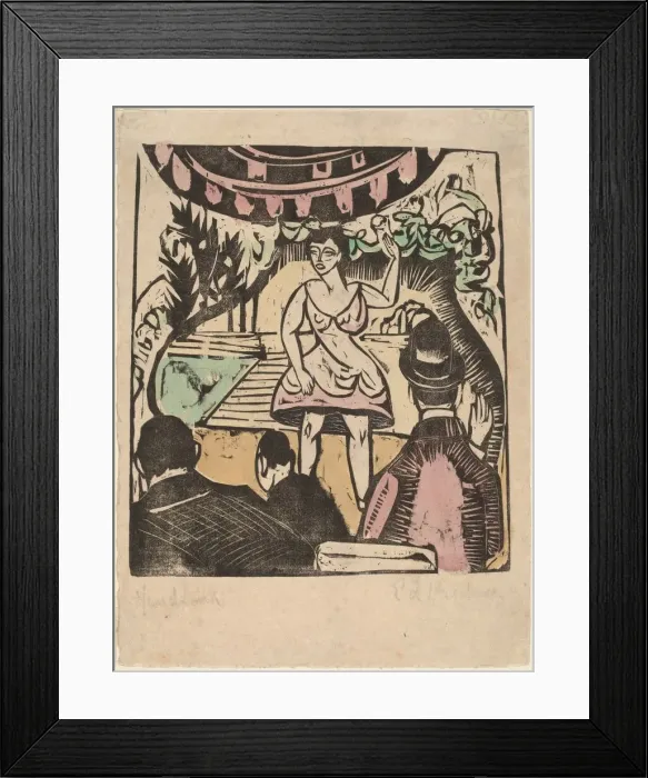 Framed Print : Little Variety Act with Singer. Creator: Ernst Kirchner Framed Print : Little Variety Act with Singer. Creator: Ernst Kirchner