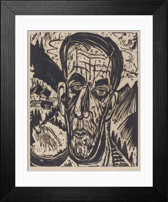 Framed Print : Head of van de Velde, Bright (Kopf van de Velde, Hell), 1917. Creator: Ernst Kirchner Framed Print : Head of van de Velde, Bright (Kopf van de Velde, Hell), 1917. Creator: Ernst Kirchner