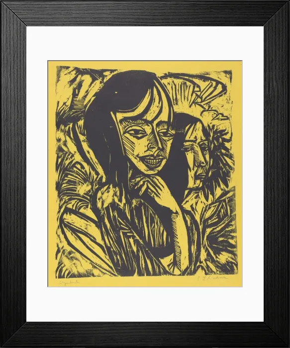 Framed Print : Fehmarn Girls, 1913. Creator: Ernst Kirchner Framed Print : Fehmarn Girls, 1913. Creator: Ernst Kirchner