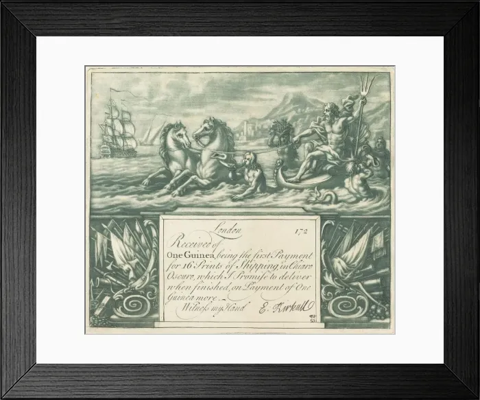 Framed Print : Subscription Receipt, 1720s. Creator: Elisha Kirkall