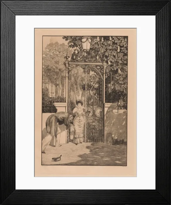 Framed Print : At the Gate (Am Thor), 1887. Creator: Max Klinger Framed Print : At the Gate (Am Thor), 1887. Creator: Max Klinger