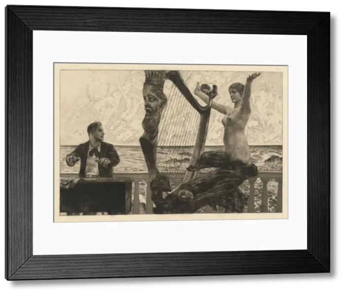 Framed Print : Evocation (Evocation). Creator: Max Klinger Framed Print : Evocation (Evocation). Creator: Max Klinger