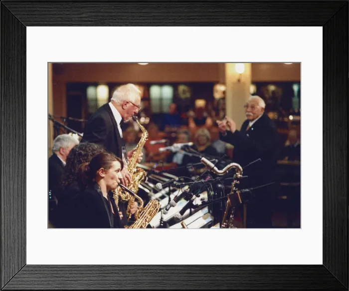 Framed Print : Roy Wiillox, Stan Reynolds Big Band, New Milton, 2008. Creator: Brian Foskett Framed Print : Roy Wiillox, Stan Reynolds Big Band, New Milton, 2008. Creator: Brian Foskett