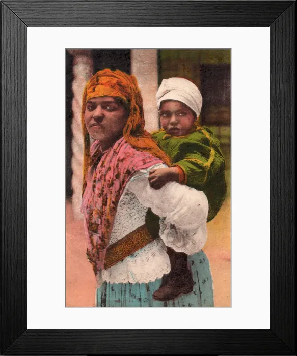 Framed Print : Mother and child, Tangier, 1932. Creator: Unknown Framed Print : Mother and child, Tangier, 1932. Creator: Unknown
