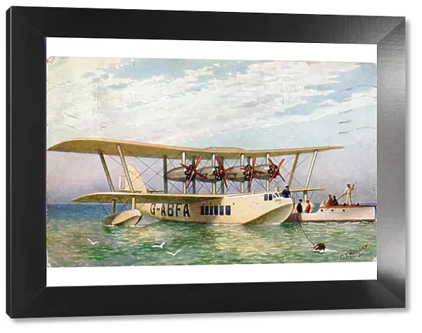 Imperial Airways Flying Boat Scipio, 1934. Creator: C. T. Howard