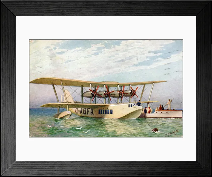 Framed Print : Imperial Airways Flying Boat Scipio, 1934. Creator: C. T. Howard Framed Print : Imperial Airways Flying Boat Scipio, 1934. Creator: C. T. Howard