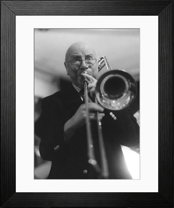 Framed Print : George Masso, Jazz Party, Norwich, 2007. Creator: Brian Foskett Framed Print : George Masso, Jazz Party, Norwich, 2007. Creator: Brian Foskett