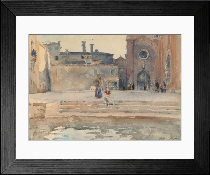 Framed Print : Campo dei Frari, Venice, c. 1880. Creator: John Singer Sargent Framed Print : Campo dei Frari, Venice, c. 1880. Creator: John Singer Sargent