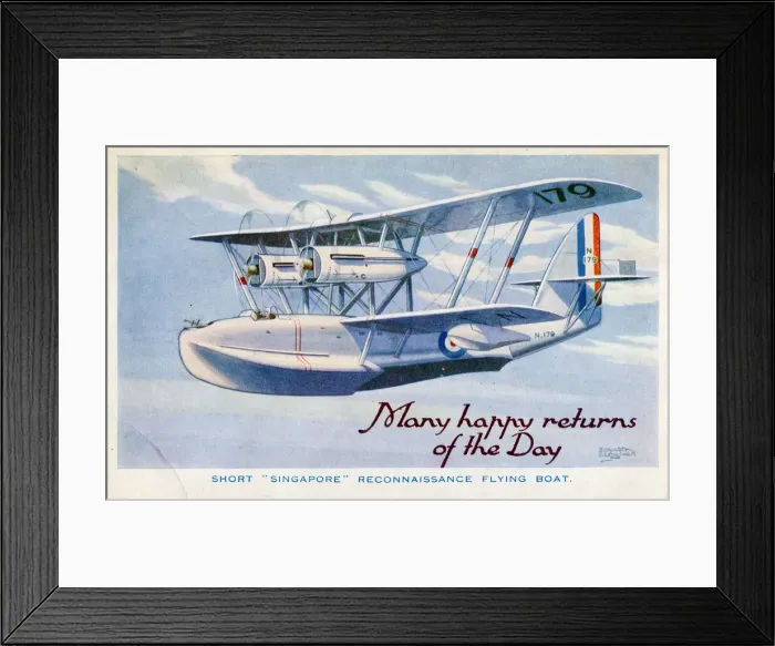 Framed Print : Short Singapore Reconaissance Flying Boat, 1930s. Creator: Unknown Framed Print : Short Singapore Reconaissance Flying Boat, 1930s. Creator: Unknown