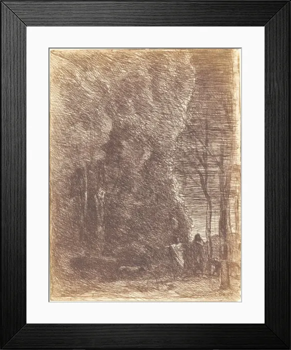 Framed Print : Dante and Virgil (Dante et Virgile), 1858. Creator: Jean-Baptiste-Camille Corot Framed Print : Dante and Virgil (Dante et Virgile), 1858. Creator: Jean-Baptiste-Camille Corot