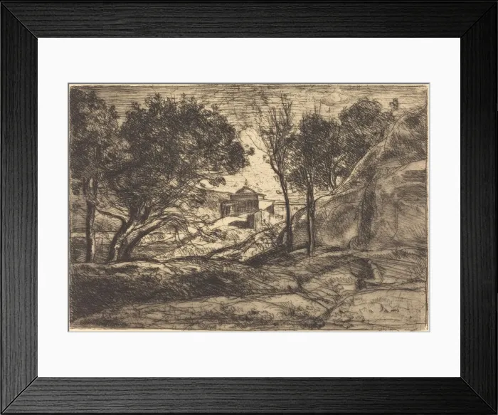 Framed Print : Souvenir of Tuscany (Souvenir de Toscane), c. 1845. Creator: Jean-Baptiste-Camille Corot Framed Print : Souvenir of Tuscany (Souvenir de Toscane), c. 1845. Creator: Jean-Baptiste-Camille Corot